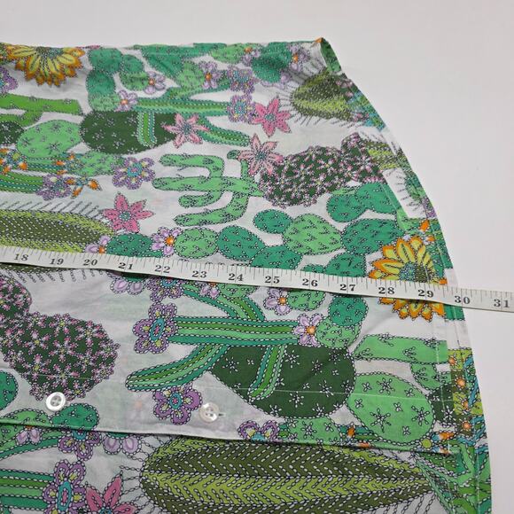 Mr Turk Cactus AOP Desert Short Sleeve Button Shirt Men XL Organic Cotton - Picture 8 of 8